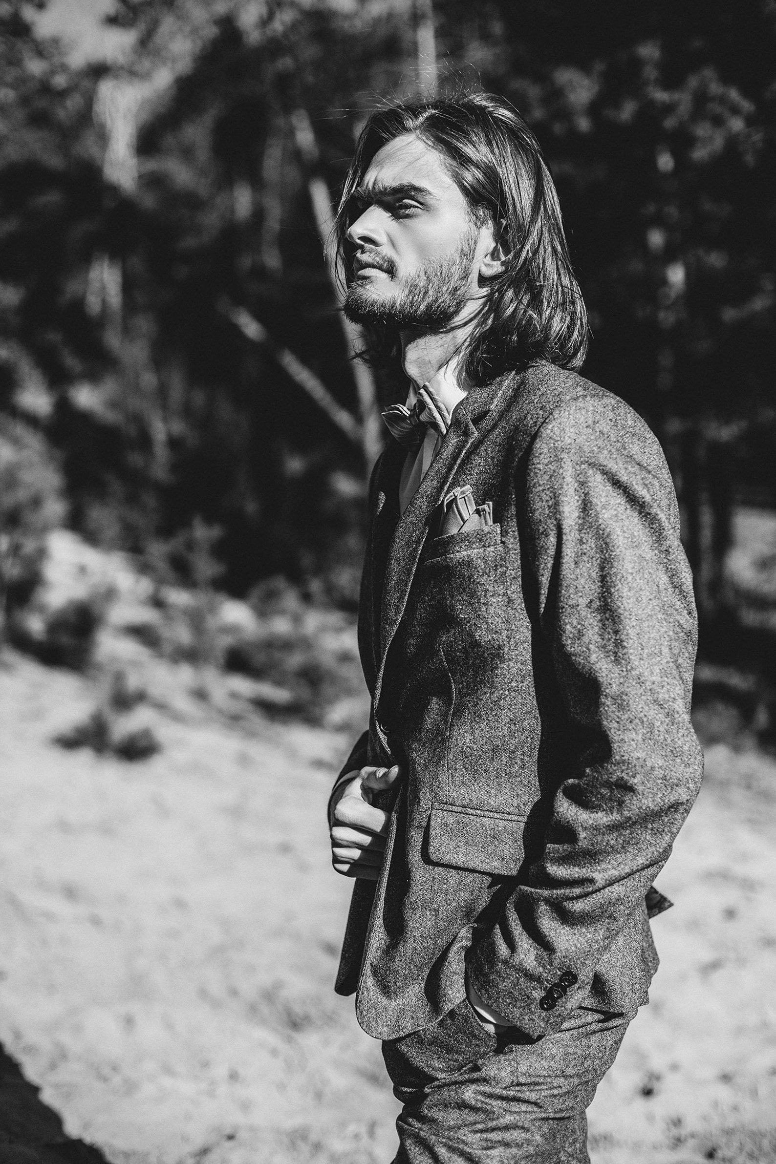 Gray Boy Bow Tie Wool Bow Tie for Kid Baby Gift for Boy Kid Etsy