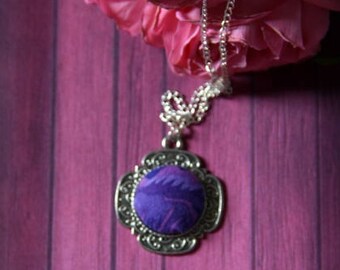 Necklace chain + pendant cabochon "Lovely night"