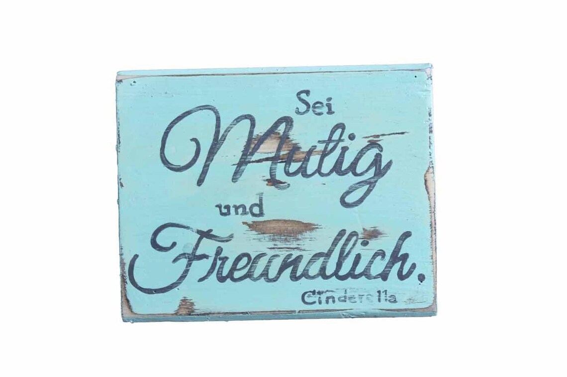 Holzschild sei mutig und freundlich Etsy