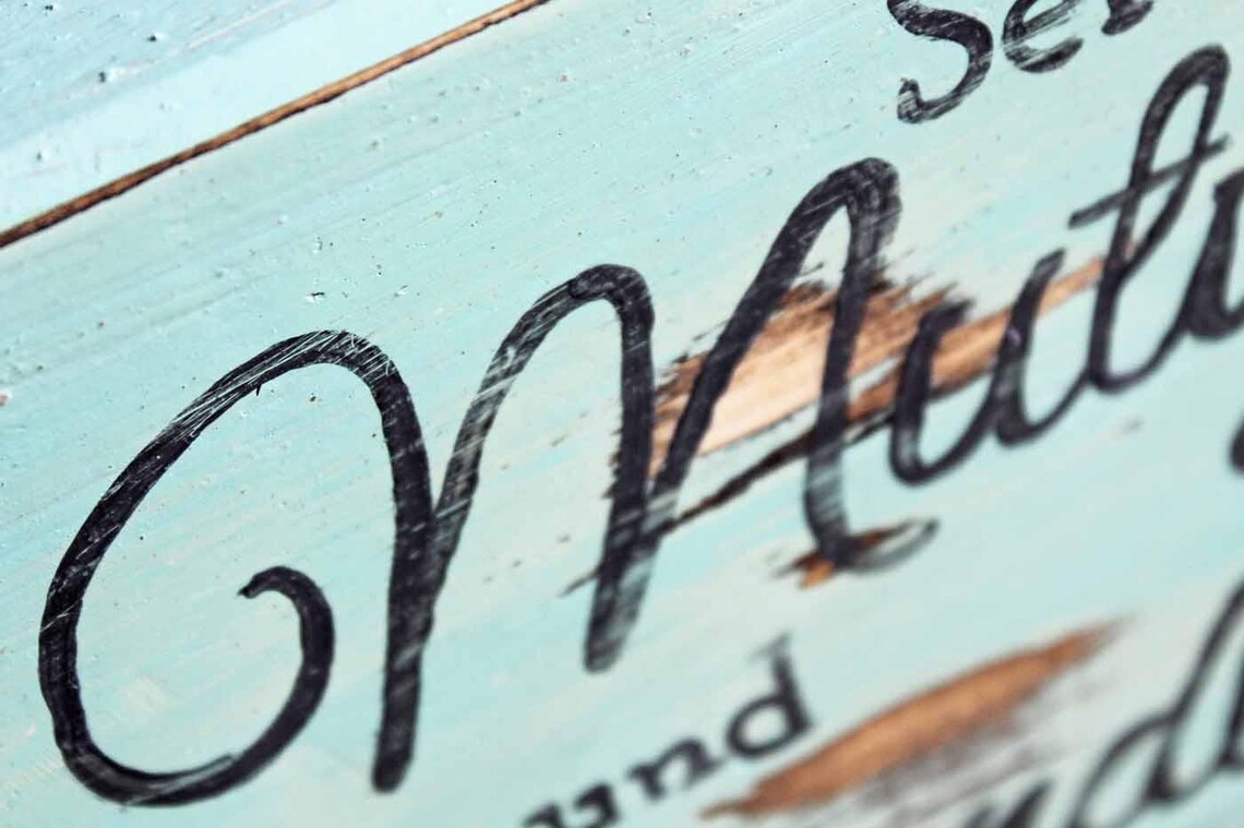 Holzschild sei mutig und freundlich Etsy