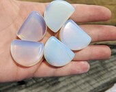 Opalite Double Flared Half Moon Smile Odd Shape Saddle Plugs (Pair) 16mm (5 8 quot ) 18mm 11 16 quot 20mm 22mm ( 7 8 quot ) 25mm (1 quot ) 28mm 30mm 32mm