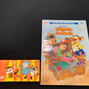 Vintage ongebruikte gouden Winnie de Poeh kleurboek met kleurpotloden
