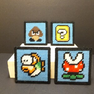 Ensemble de sous-verres en toile plastique MARIO CART, style A