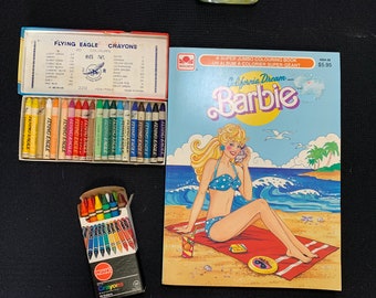 Vintage barbie coloring book sale