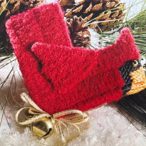 Plastic Canvas Pattern for 7 Count Canvas Christmas Cardinal Ornament Winter