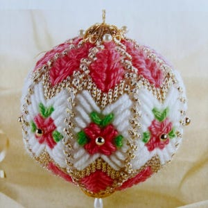 Kunststof canvaspatroon voor 7 count canvas bloemenschoonheidornament Kerstmis