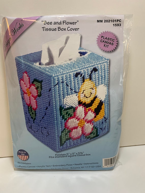 Spring Bunny Plastic Canvas Tissue Box Cover Kit