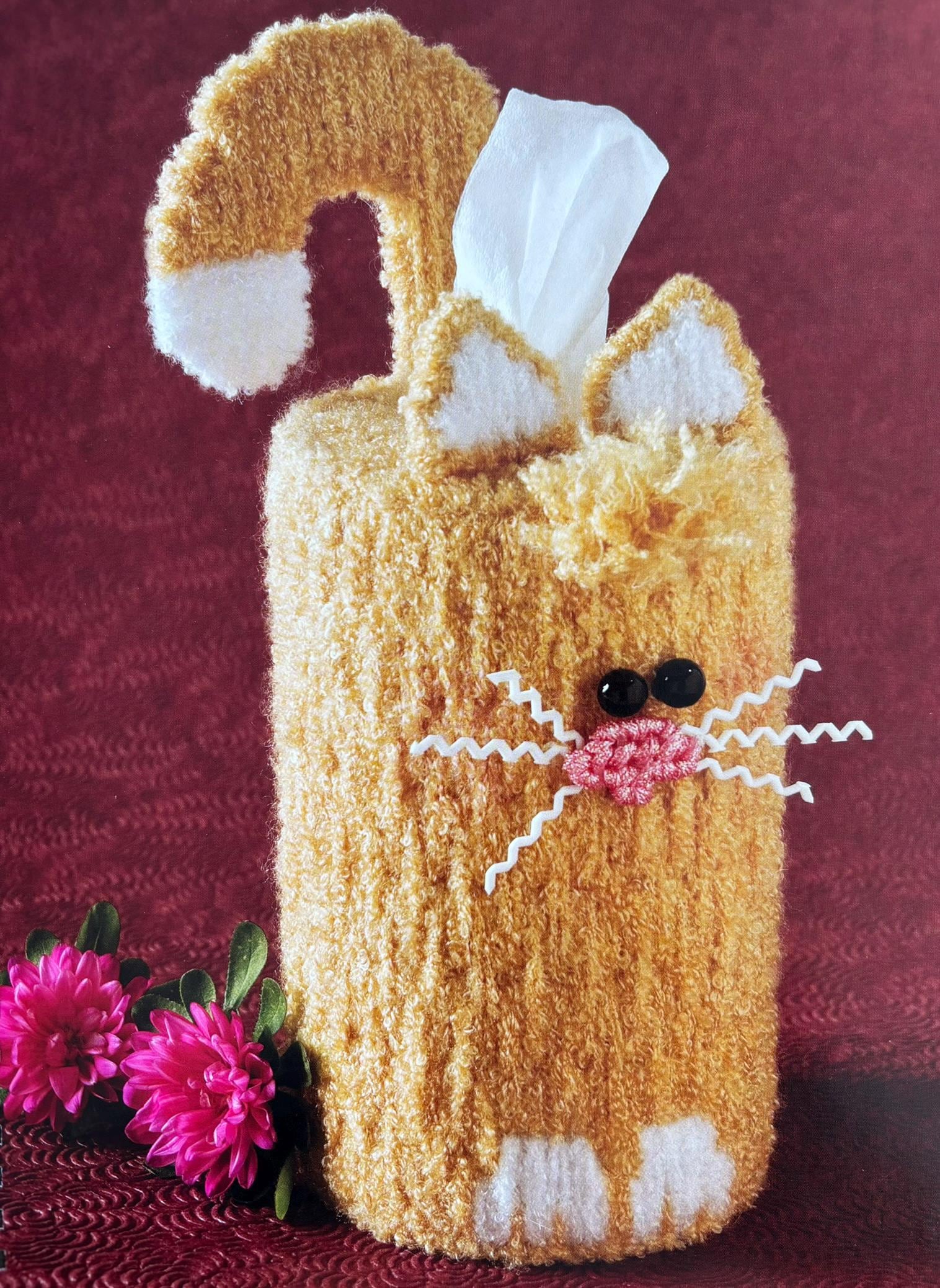 Plastic Canvas Pattern In 7 Count Kitty Tissue Holder Boutique Topper 