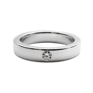 Diamond Band in Sterling Silver - Diamond Band, Sterling Silver Diamond Ring, Sterling Diamond Band, Sterling Silver Diamond Wedding Band
