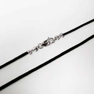 THICK Black Necklace Cord, 1.5 Mm Waxed Nylon Cord Necklace With a Lobster  Clasp, in Various Sizes and Various Colors, 