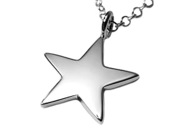Sterling Silver Star Necklace Pendant - Sterling Star Pendant, Sterling Star Necklace, Star Necklace, Star Pendant, Sterling Silver Star