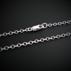 24 Inch Sterling Silver Cable Chain Necklace - Silver Chain, Necklace Chain, Long Chain, Short Chain, Sterling Silver Chain