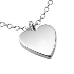 Sterling Silver Heart Necklace Pendant - Sterling Silver Heart Pendant, Sterling Heart Necklace, Sterling Heart Pendant, Heart Necklace