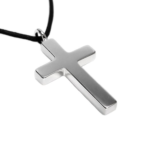 Large Straight Cross Necklace Pendant in Sterling - Etsy