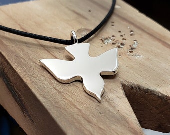 スターリングシルバーの鳩のペンダントネックレス：鳥のチャーム