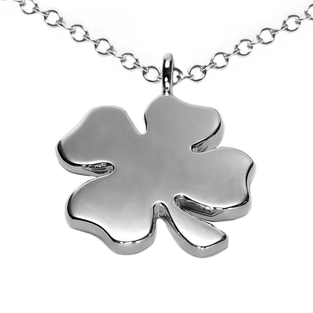Four Leaf Clover Necklace Pendant in Sterling Silver - Sterling Silver ...