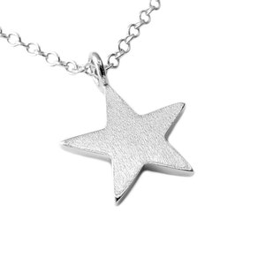 Sterling Silver Star Necklace Pendant Sterling Star Pendant, Sterling Star Necklace, Star Necklace, Star Pendant, Sterling Silver Star image 2