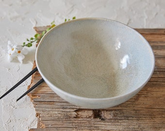 Pottery Ramen Bowl, Salad Ceramic Serving Bowl, Modern Japanese Nesting Bowl, Asian Bowl, Stoney Pottery Bowl, Noodles Pho Bowl