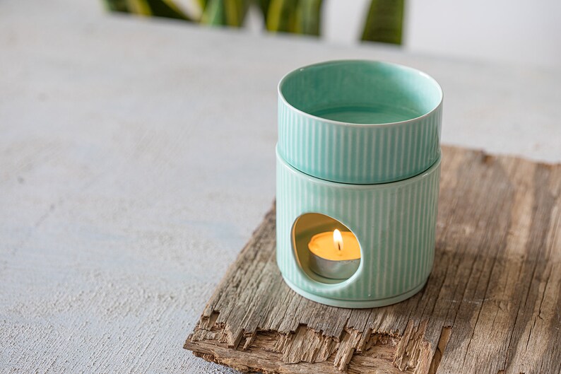 Turquoise Candle Warmer Essential Oil Burner Aromatherapy Etsy Canada