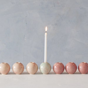 Ceramic Modular Menorah, Modern Judaica Decoration, Unique Elegant Hanukkah Menorah, Handmade Hanukkiah