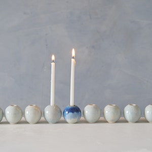 Hanukkah Modern Ceramic Menorah, Jewish Chanukiah, Contemporary Jewish gift, Modern Judaica Menorah, Chanukah Gift, Hanukkiah made in Israel