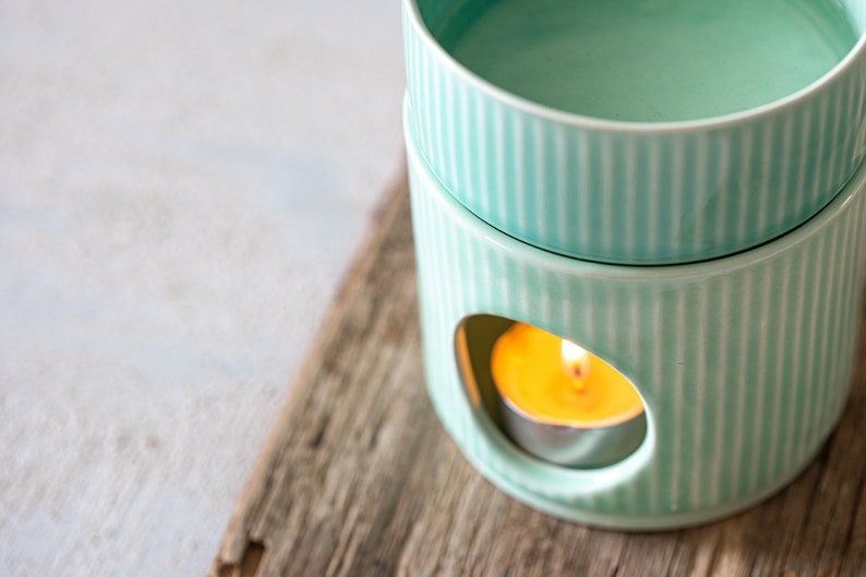 Turquoise Candle Warmer Essential Oil Burner Aromatherapy Etsy Canada
