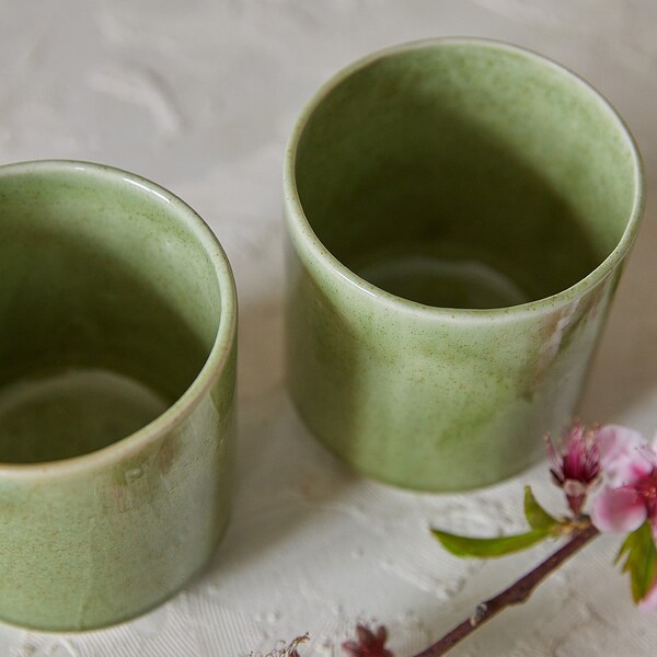 Stoneware Tea Cups Etsy