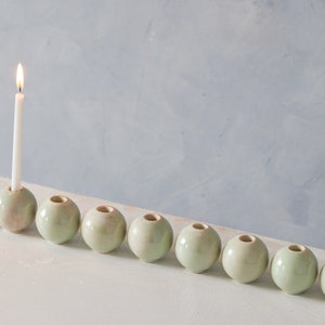 Ceramic Modular Menorah, Modern Judaica Decoration, Unique Elegant Hanukkah Menorah, Handmade Hanukkiah image 8