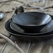 Urban Dinnerware Set, Ceramic Dinnerware Plates, Black Pottery Bowl, Modern Dinner Plate, Black Pottery Plates, Wedding Gift, Christmas Gift