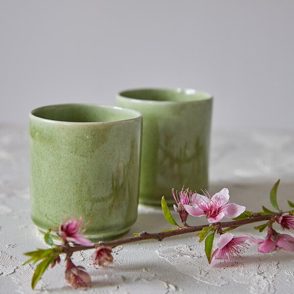 Stoneware Tea Cups Etsy