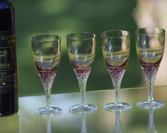 port wine glasses glassware vintage purple wine glasses set of 5 glass with clear twisted stems oz small port after dinner drink glasses wine glasses etsy port wine glasses glassware vintage purple wine glasses set of 5 glass with clear twisted stems oz small port after dinner drink glasses wine glasses etsy
