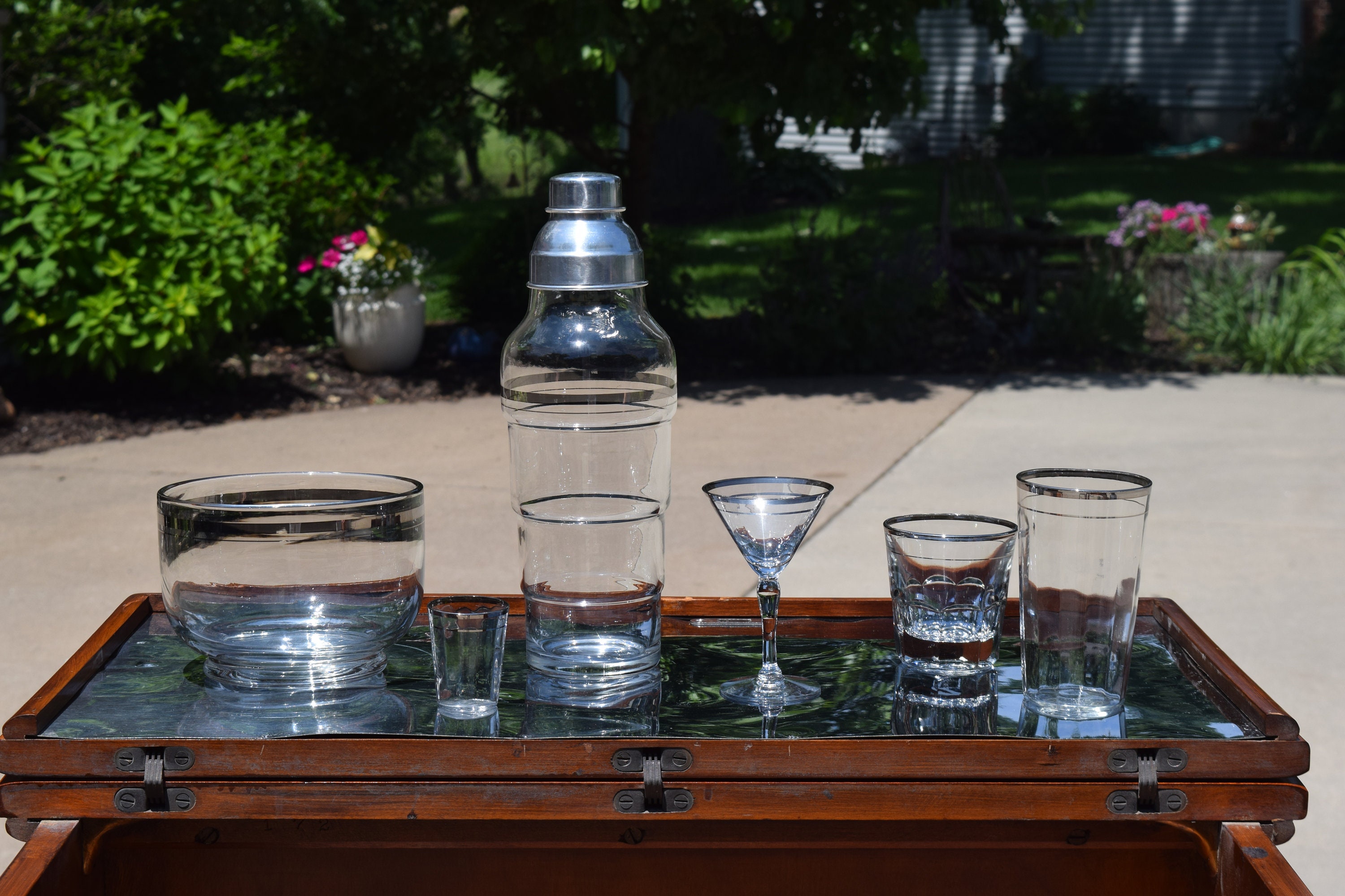 Vintage Rock Ola BAR 1940's, Vintage Platinum Rim Stripe