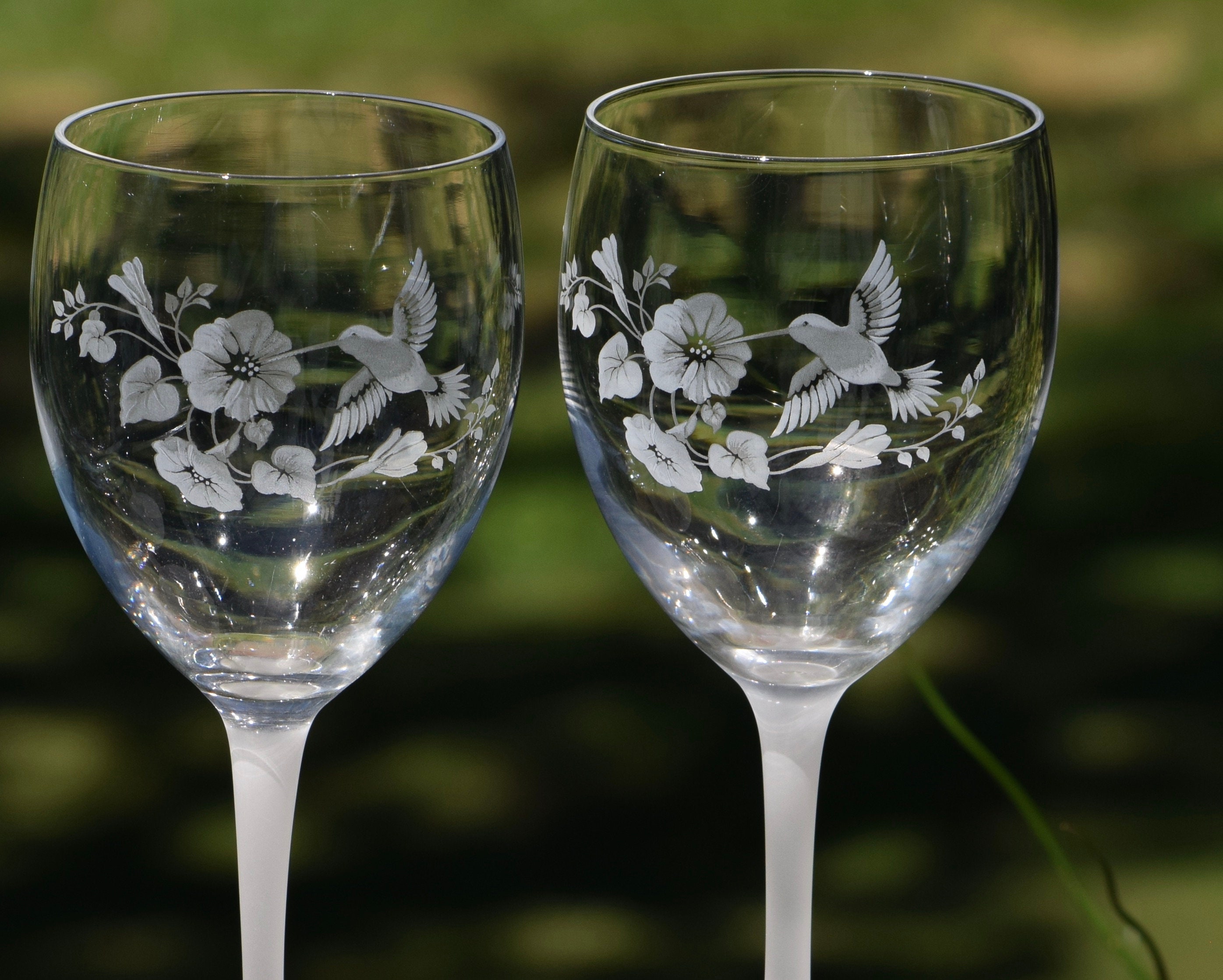 The Queens' Jewels Hummingbird Jeweled Glassware, Wine Glasses