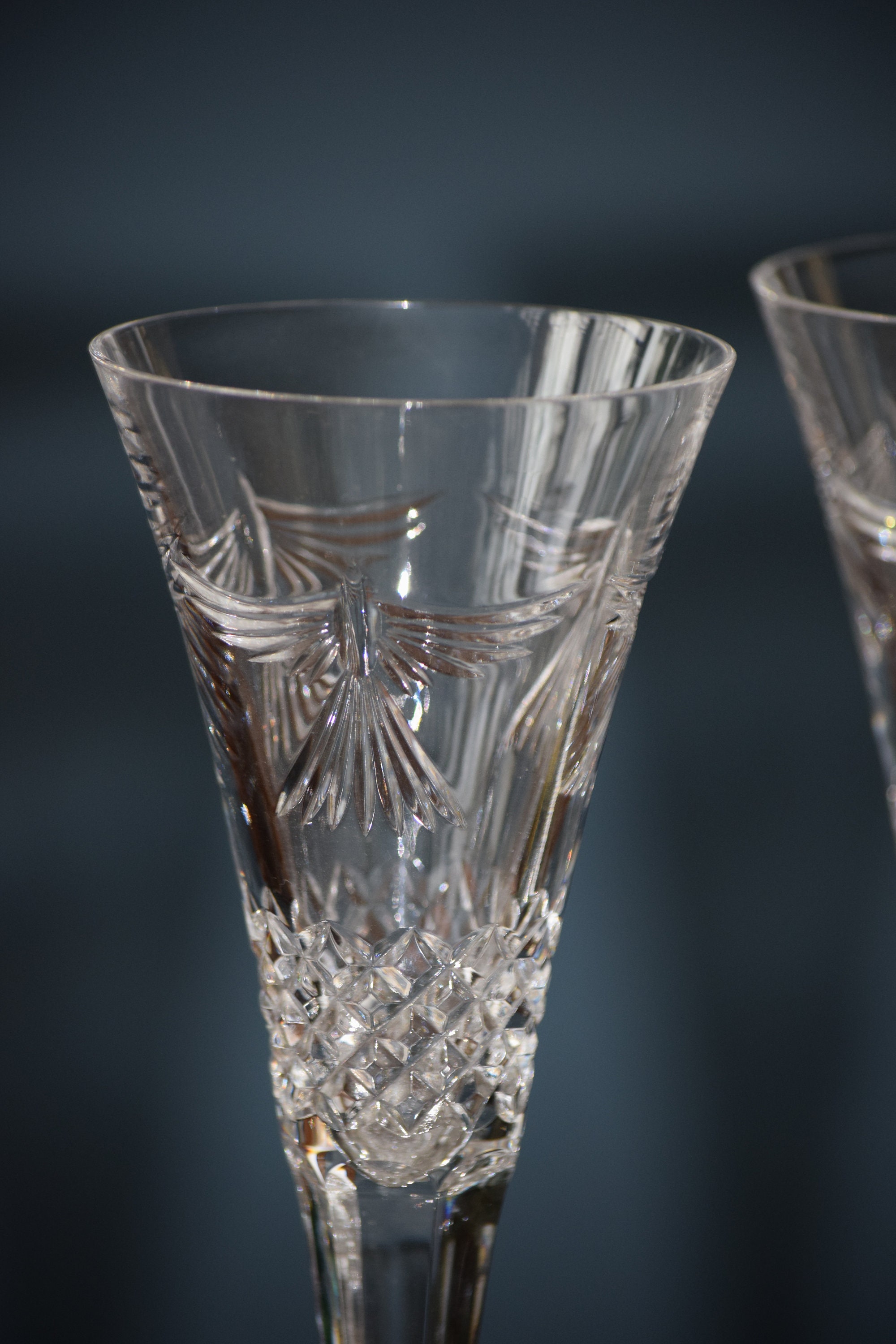 Pair of Tall Champagne Flutes – Montgomery Antiques & Interiors