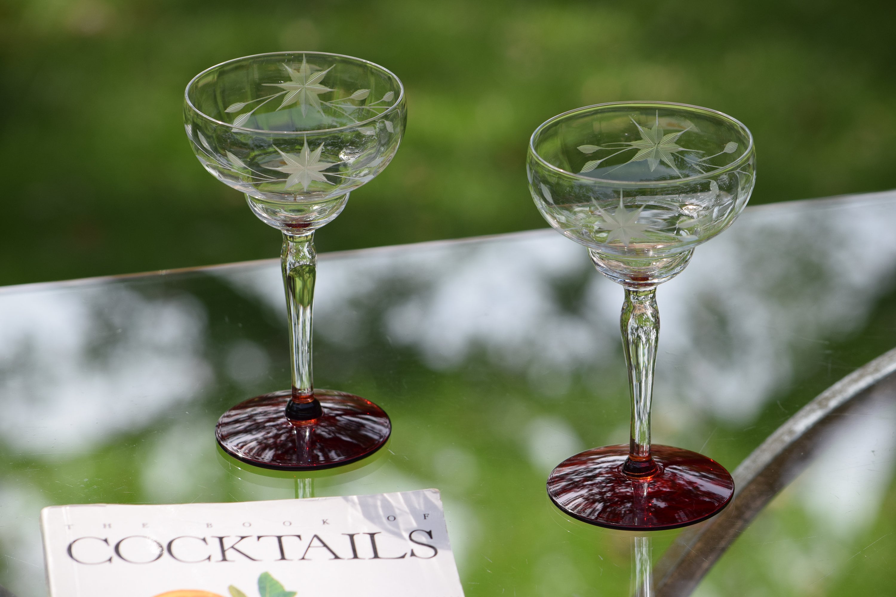 vintage manhattan cocktail glasses