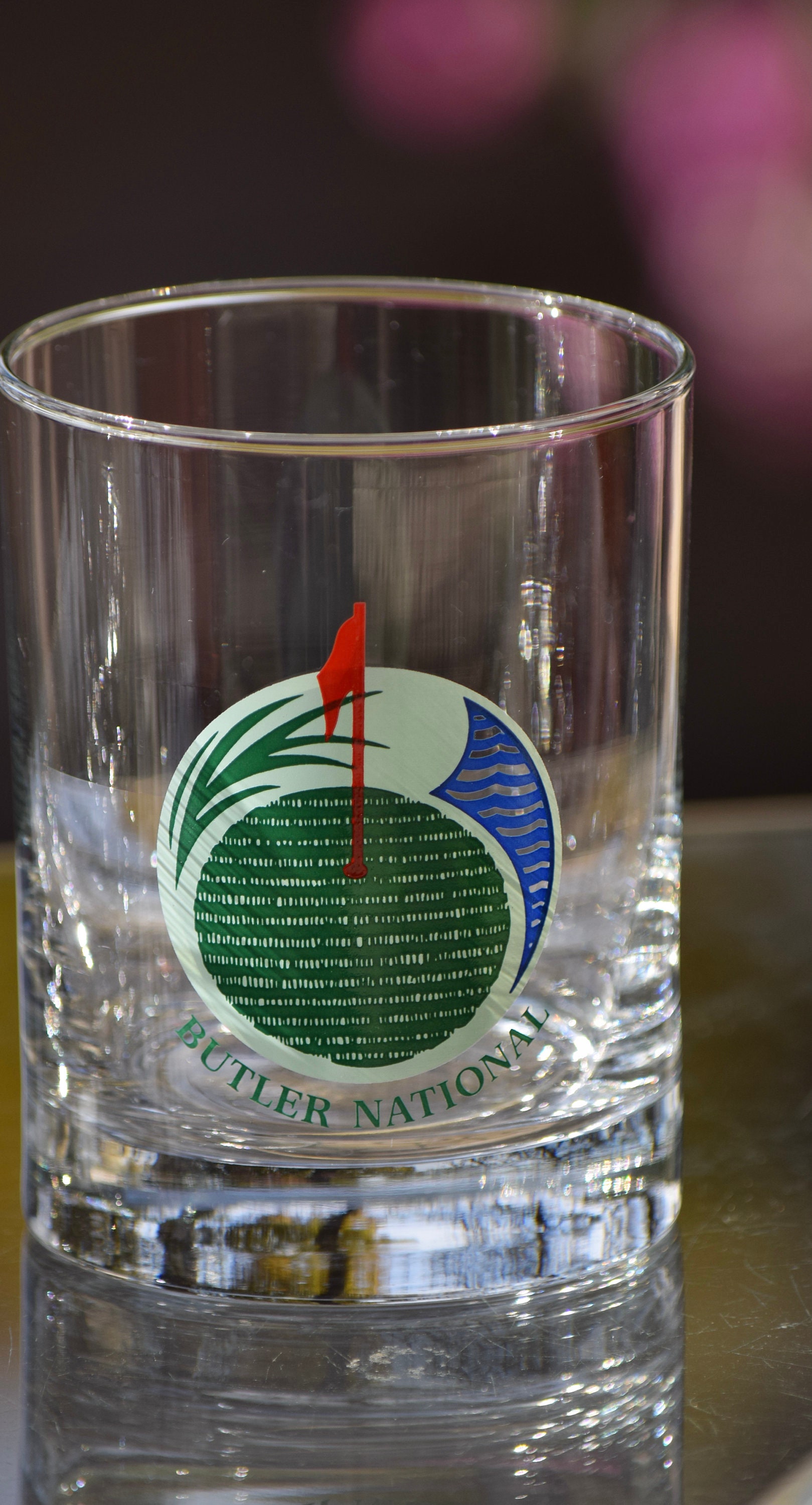 4 Vintage GOLF BUTLER NATIONAL Whiskey Double Old Fashioned, Rocks Lowball Glasses Golf