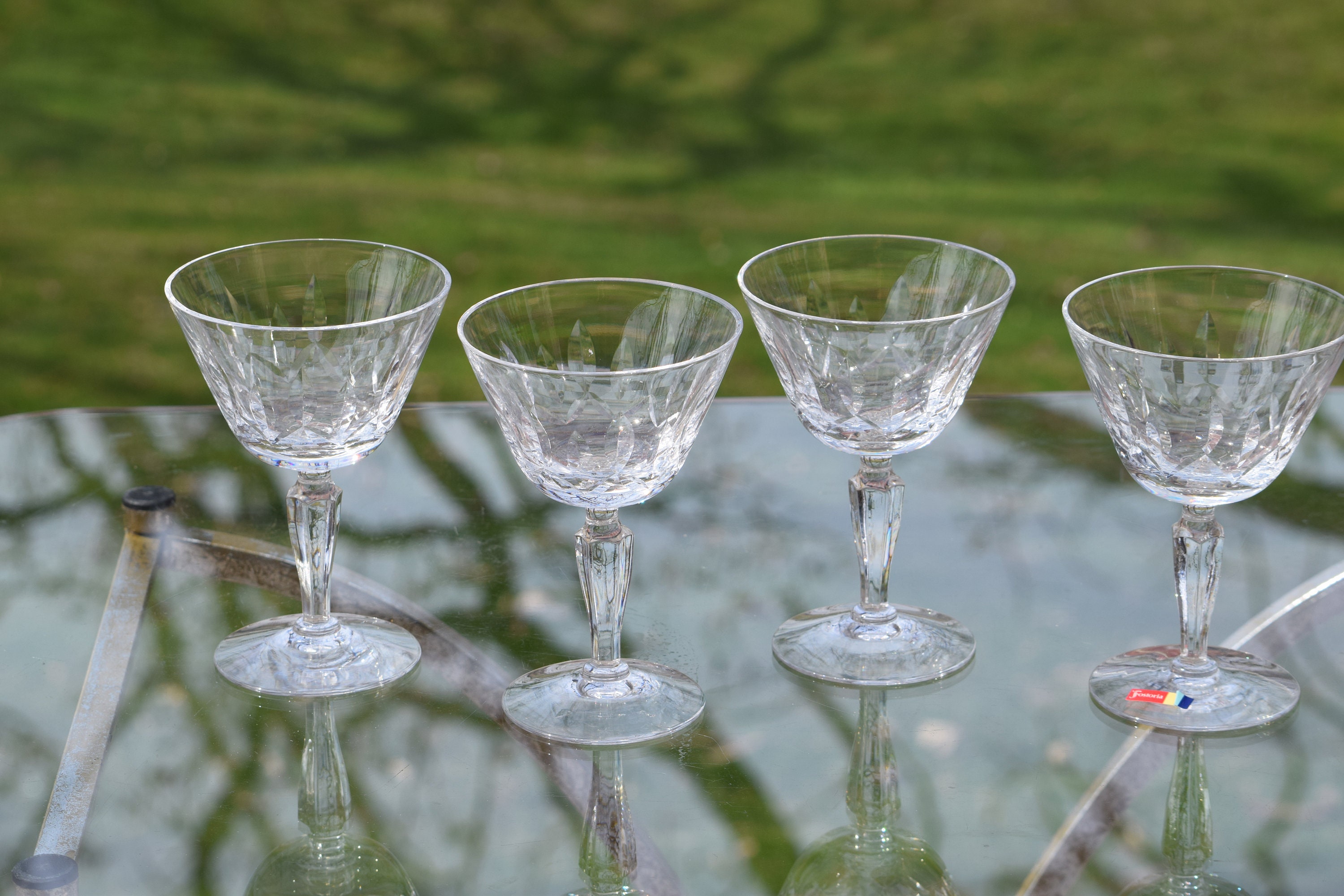 Vintage Cocktail Glasses, Set of 4, Fostoria, circa 1960's