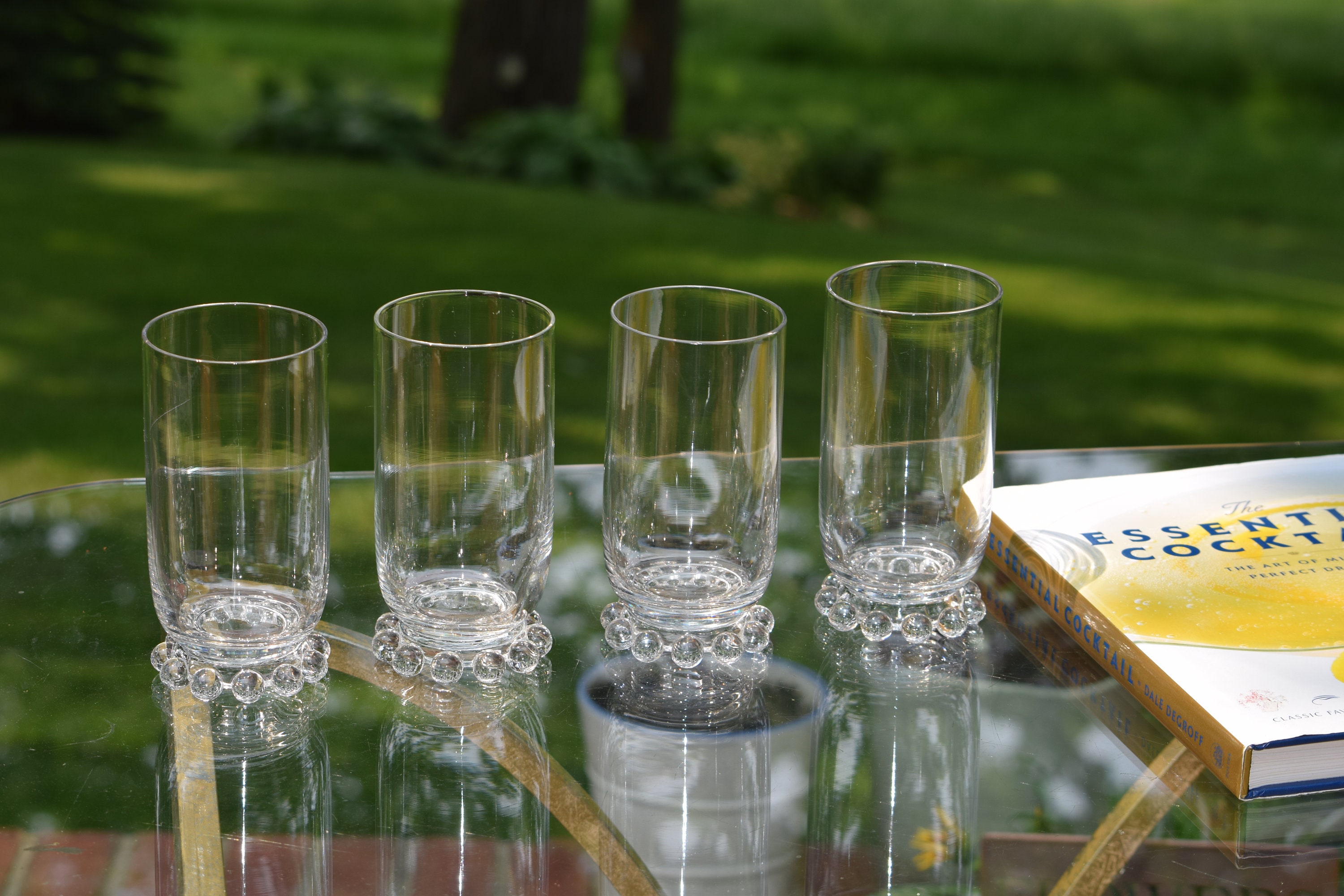 Vintage Cocktail Glasses, Set of 4, Candlewick, circa 1941, Unique 12