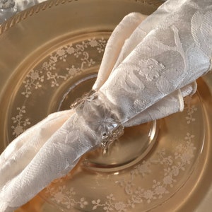 Vintage Fostoria Bianca Etched Glass Plates, Set of 4