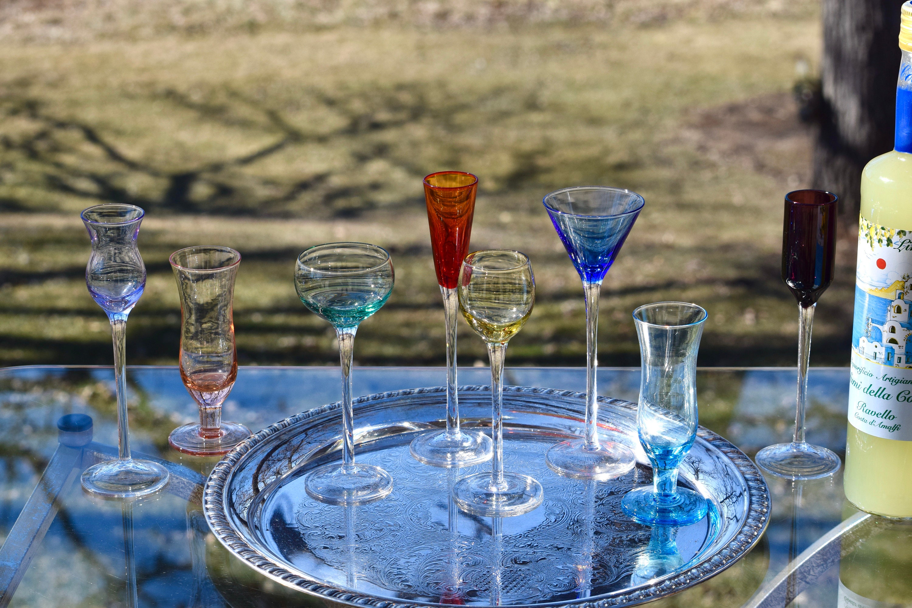 Glasses set of 8 twisty Glasses Cocktail Glass, Wine Glasses