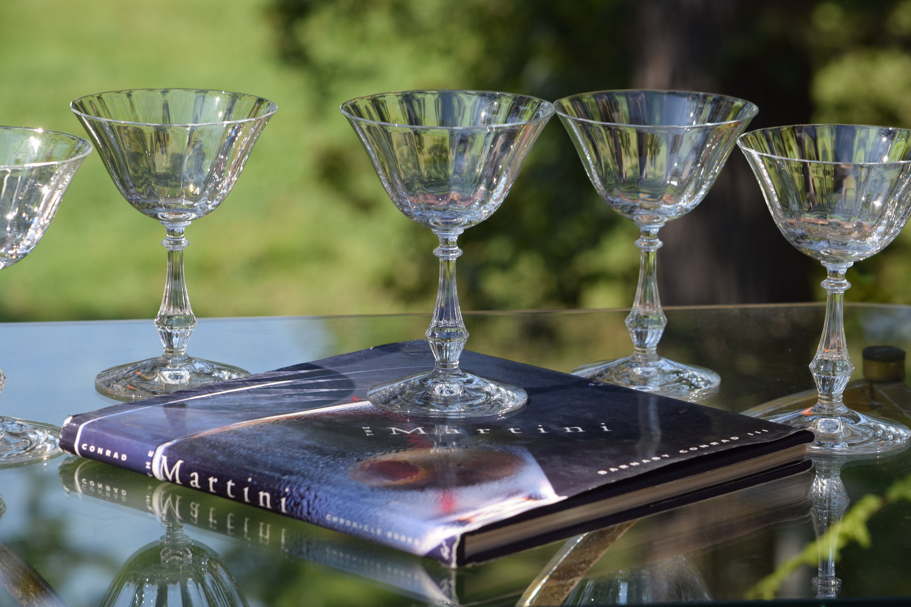 Vintage Crystal Cocktail Glasses, Set of 6, Fostoria, 1940's, Vintage