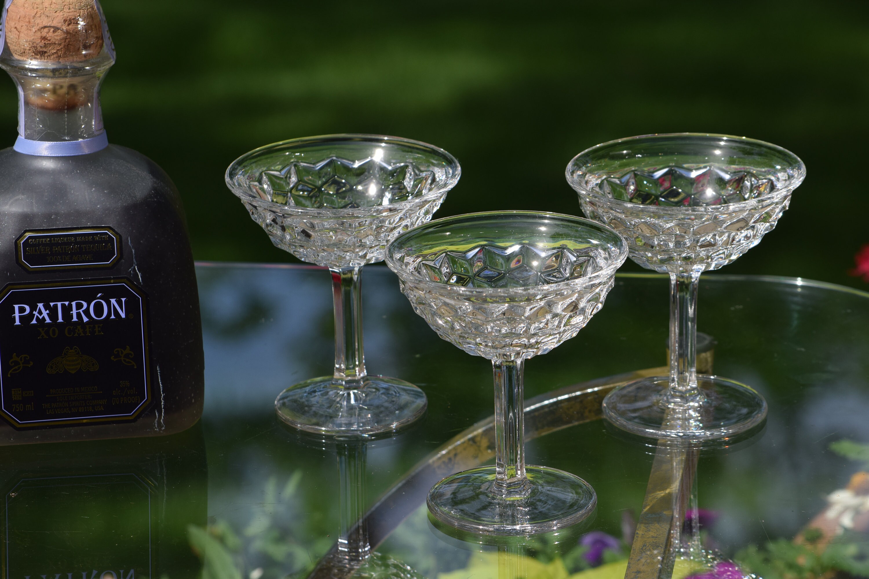 Vintage Cocktail Martini Glasses Set of 4, Fostoria, American, circa