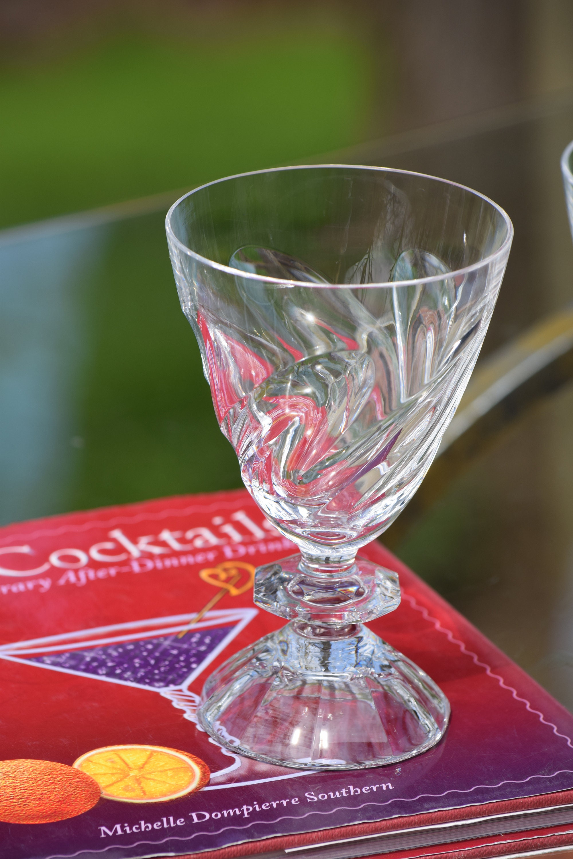 4 Vintage CRYSTAL Wine Glasses Cocktail Glasses, Mixologist Craft