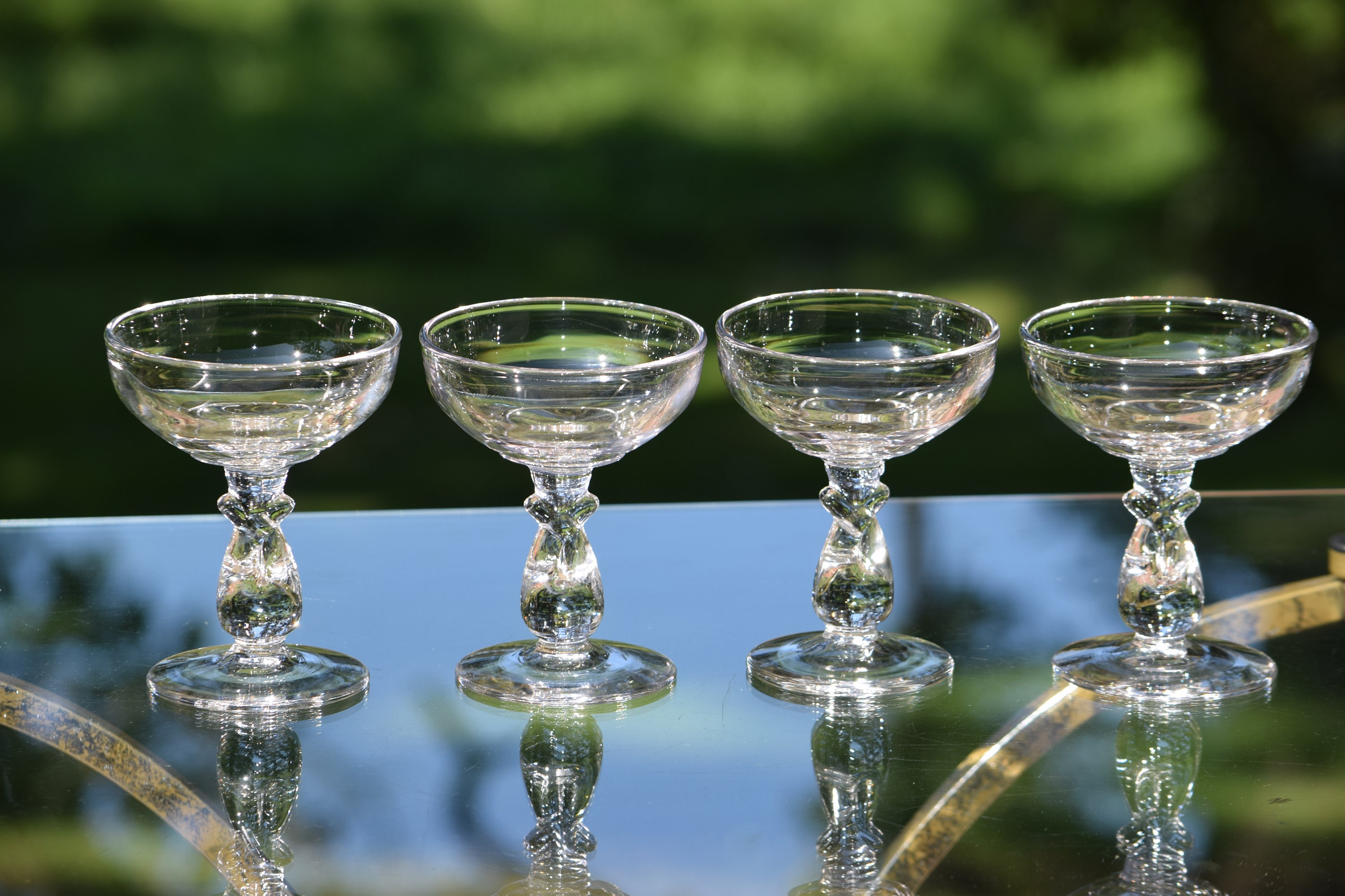 Tipsy , Fun / Novelty Martini glasses, vintage 1950's