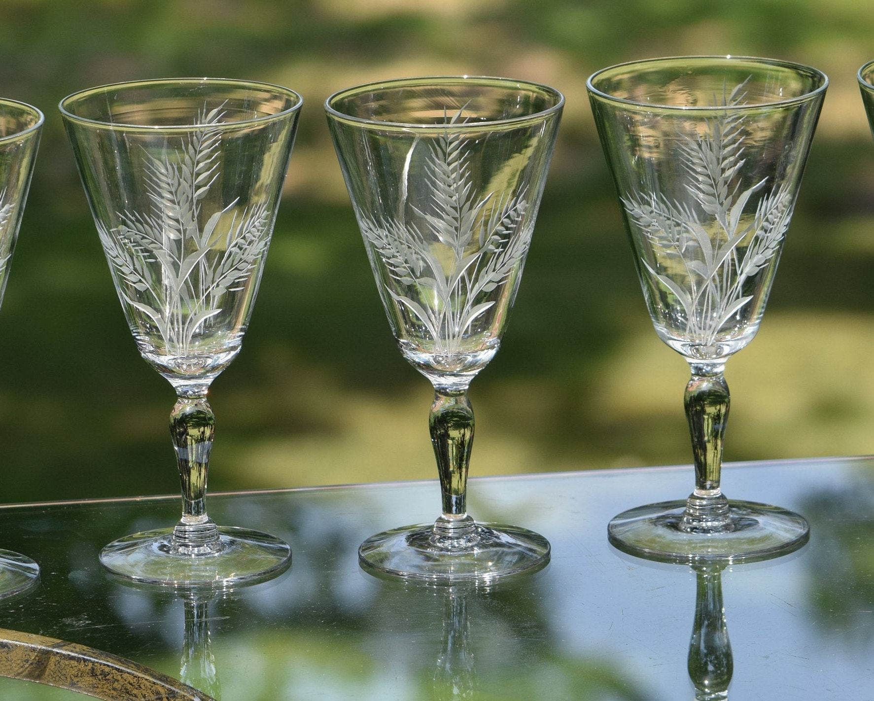 Mid-Century Tall Cocktail Glasses - Set of 7