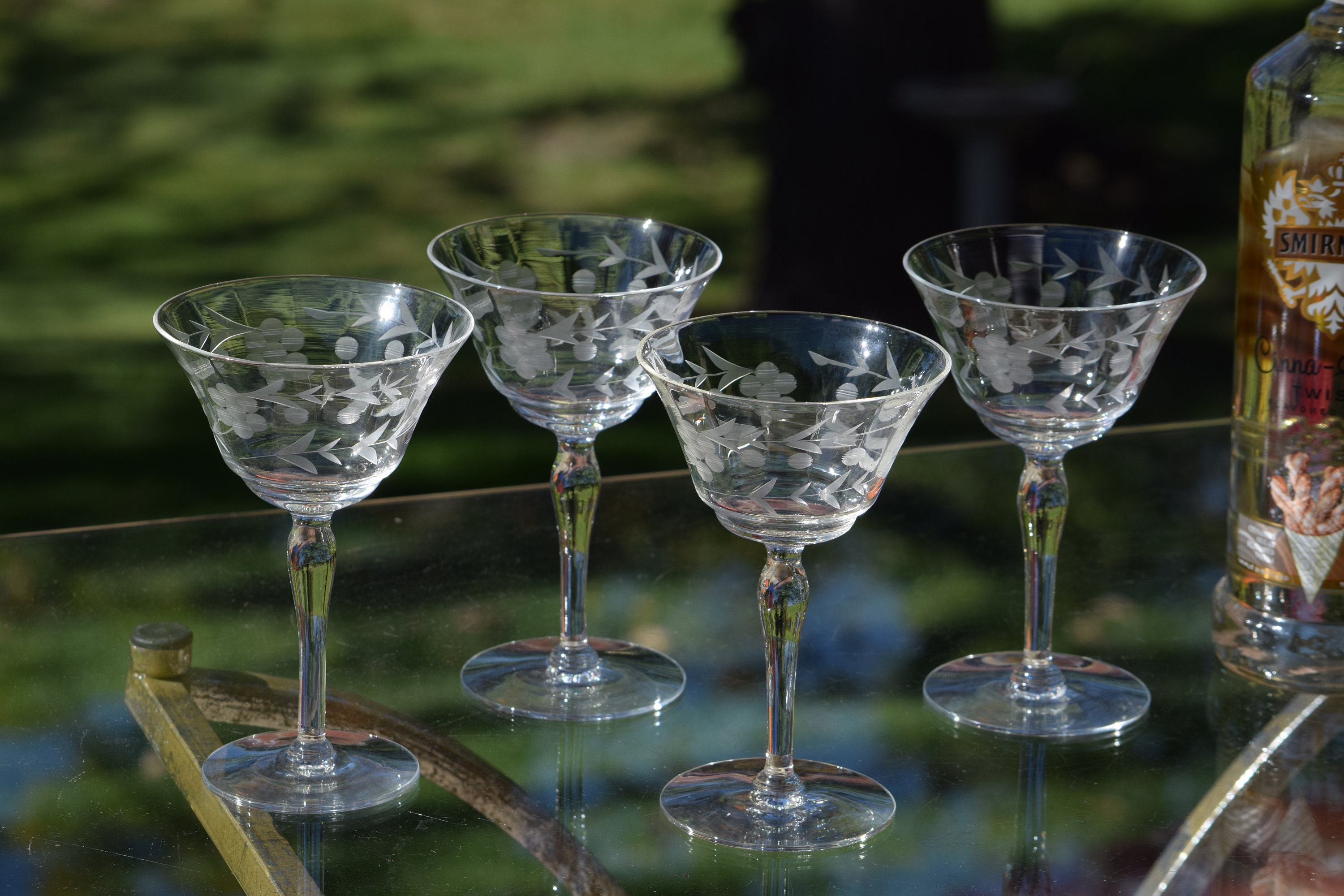 vintage drinkware glasses