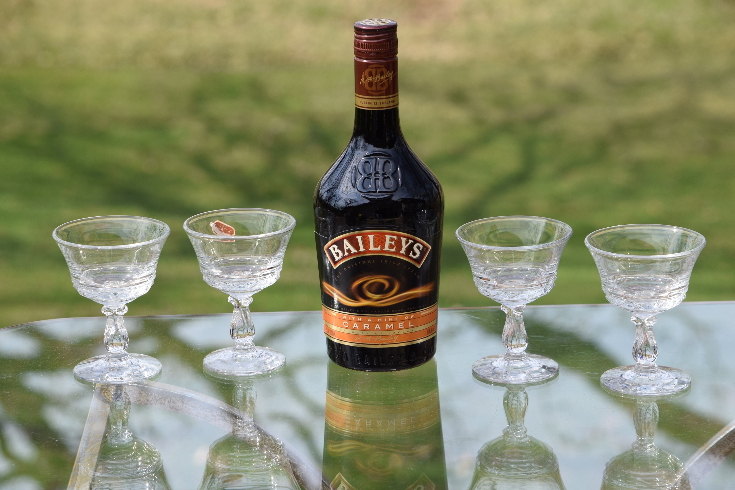 Vintage Pressed Glass Cocktail Liquor Glasses, Set of 4, Fostoria