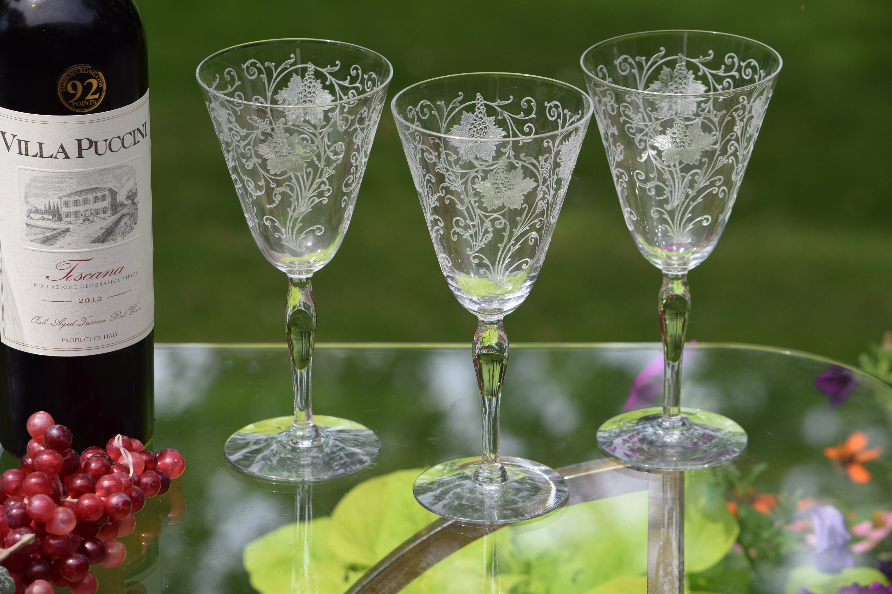etched wine glasses etched wine glasses