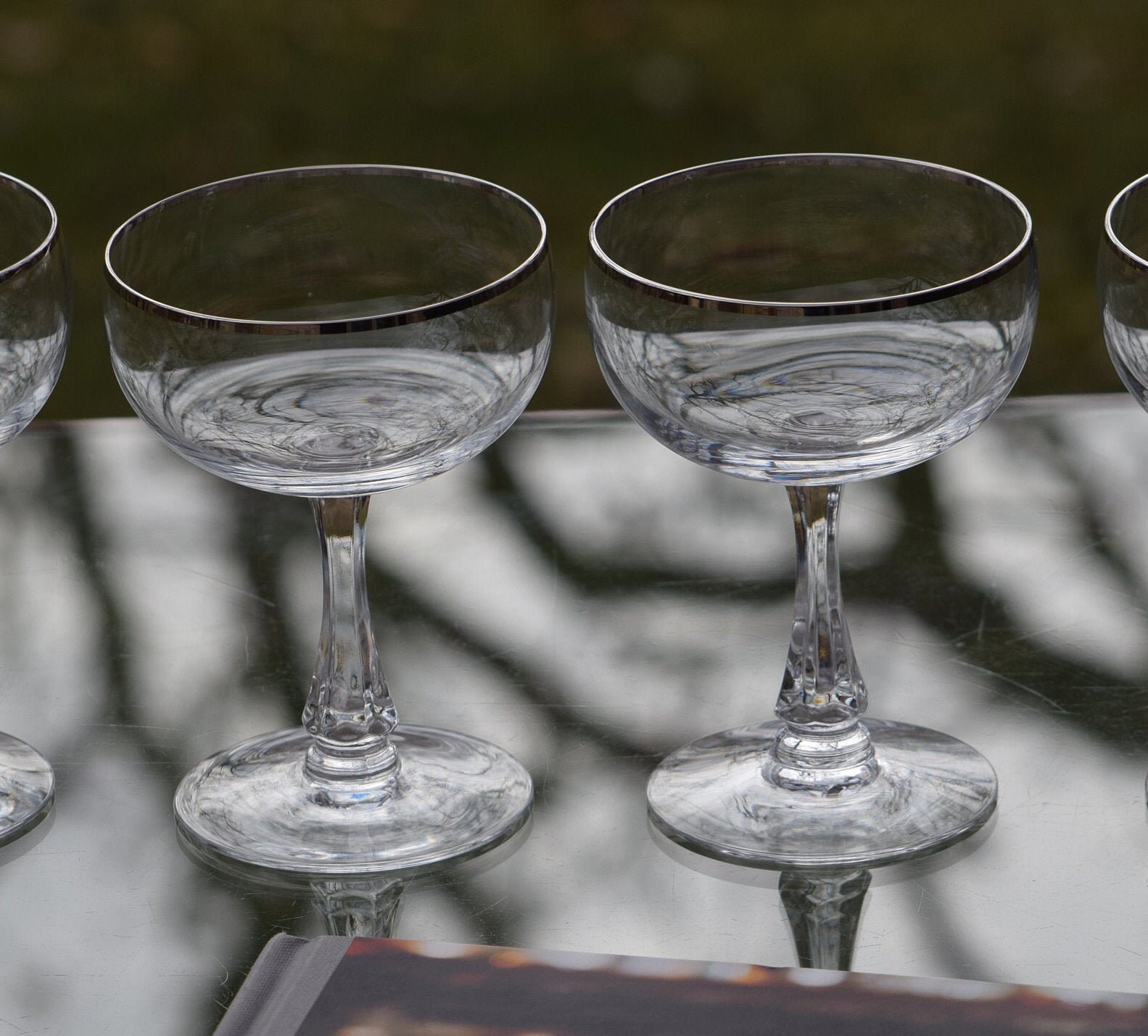 vintage 1980 wine glass