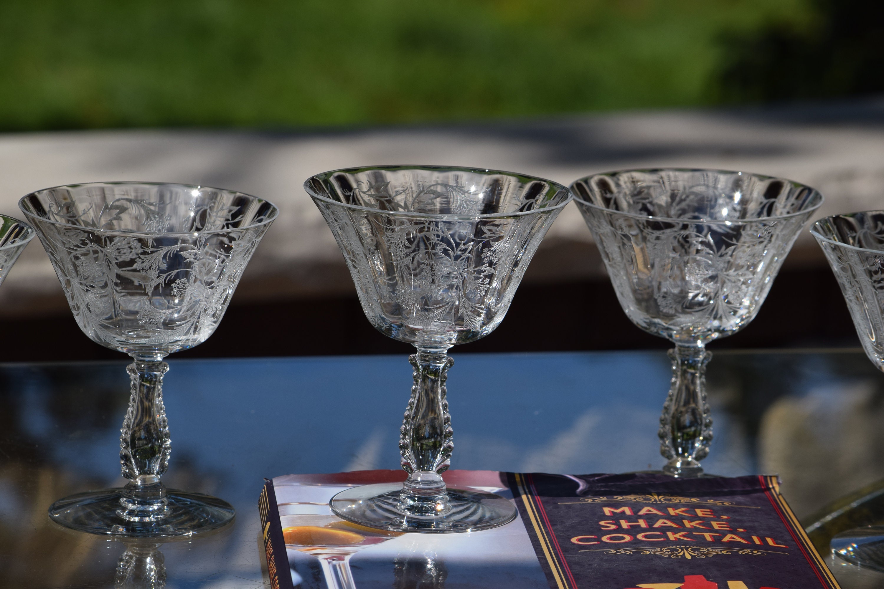 Tipsy , Fun / Novelty Martini glasses, vintage 1950's